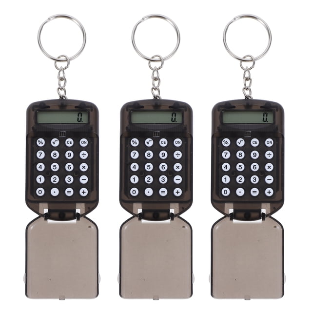 3 Unids Mini Calculadora Llavero Bolsillo Portátil Pequeña Calculadora Pequeña Calculadora Colgante Pequeña Calculadora Electrónica Calculadora para Niños