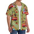 thumbnail image 2 of Goofa Cartoon Fire Truck Printed Men's Casual Short-sleeved Shirt,Lightweight Breathable Button-down,Summer Casual men's top,Versatile Fashion shirt-, 2 of 7