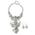 thumbnail image 3 of Wedding Bride Statement Aluminum Wire Necklace Earring Set For Women Tribal Fashion Costume Jewelry Earring Sets Unique Colorful Big Rhinestone Crystal Pendent Collar Choker Bib Handmad, 3 of 3