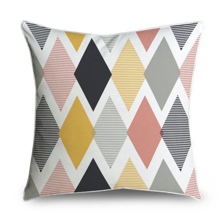 Black Decorative Throw Pillow Tayyakoushi Throw Pillow Cover, Home Decorative Linen Pillowcase, Black and White Buffalo Checkered Pillow Cushion Case for Sofa, Gift for Wedding ()