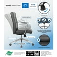 thumbnail image 5 of Boss Office Products Modern Conference Chair with Aluminum Arm and Base, Black, 5 of 10