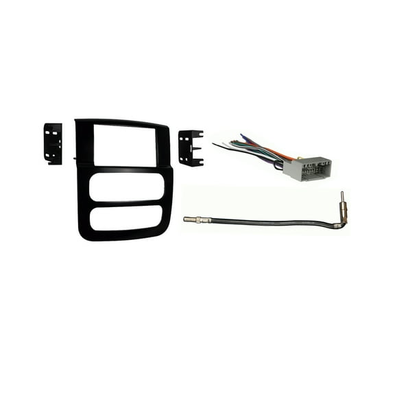 Fits Dodge Ram Pickup 1500 02-05 Metra Double DIN Dash Kit with Harmony Radio Harness