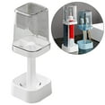 thumbnail image 2 of THLKIF Toothbrush Holder with Cup/Cover, 3 Slots Toothpaste Holder Stand for Bathroom Countertop Plastic Storage Organizer for Toothbrushes, Electric Toothbrushes, 2 of 9