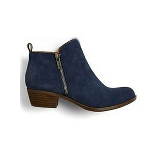 mid block heel ankle boots