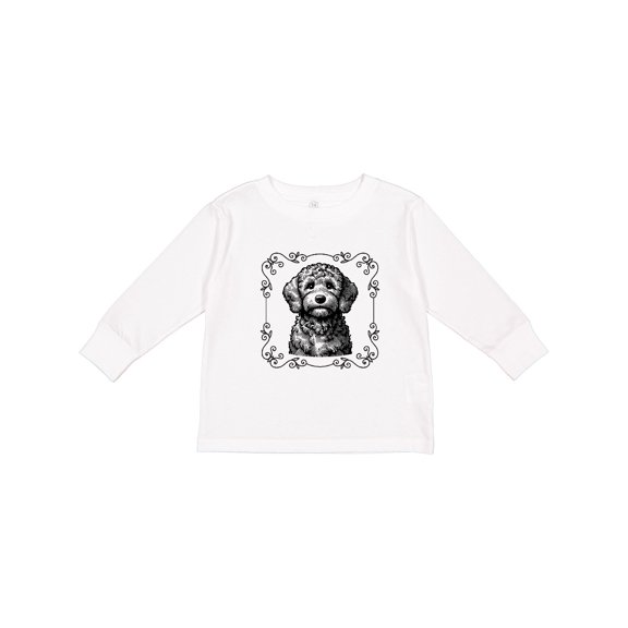Inktastic Labradoodle Puppy Dog Girls Long Sleeve Toddler T-Shirt
