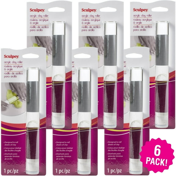 Multipack of 6 - Sculpey Acrylic Clay Roller