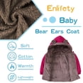 thumbnail image 4 of Aideaone Baby Toddler Winter Fleece Coat Boys Girls Cute Bear Ear Hooded Jackets with Pockets 6M-5T, 4 of 6