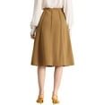 thumbnail image 3 of Allegra K Women's High Waist Knit A-Line Pleated Fared Skirt, 3 of 6