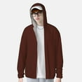 thumbnail image 2 of Lsque Brown Pattern UPF 50+ Lightweight Sun Protection Men's Women's Long Sleeve Shirt, Hoodie Performance -Medium, 2 of 7