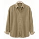 thumbnail image 4 of pstuiky manga larga para hombre, Camisa informal de pana de color liso con cuello abotonado y manga larga para hombre camisetas de hombre xxxl, 4 of 7