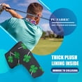 thumbnail image 4 of Eigraketly Cubierta de cabeza de palo de Golf, eje forrado suave, cubierta de cabeza a prueba de polvo, Protector de Putter, entrenamiento al aire libre, Golf Negro Eigraketly OD019798-02B, 4 of 6