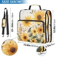 thumbnail image 2 of FORMRS Zipper Binder with Shoulder Strap 2-inch Ring 500 Sheet Capacity File Bag, Beige Sunflowers, 2 of 5