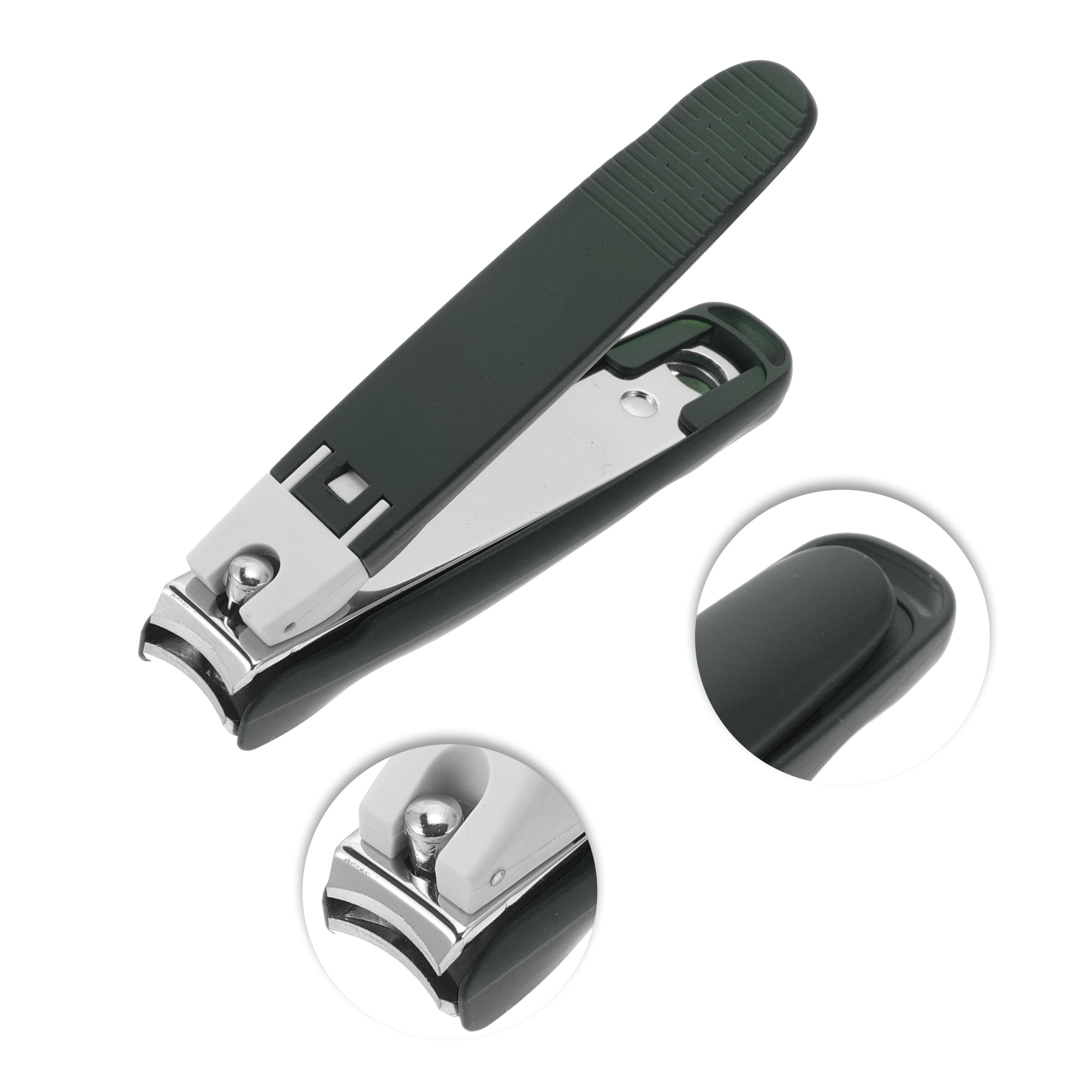 Unique Bargains 1pc Anti-splash Nail Clippers for Easy Nail Trimming Green Large