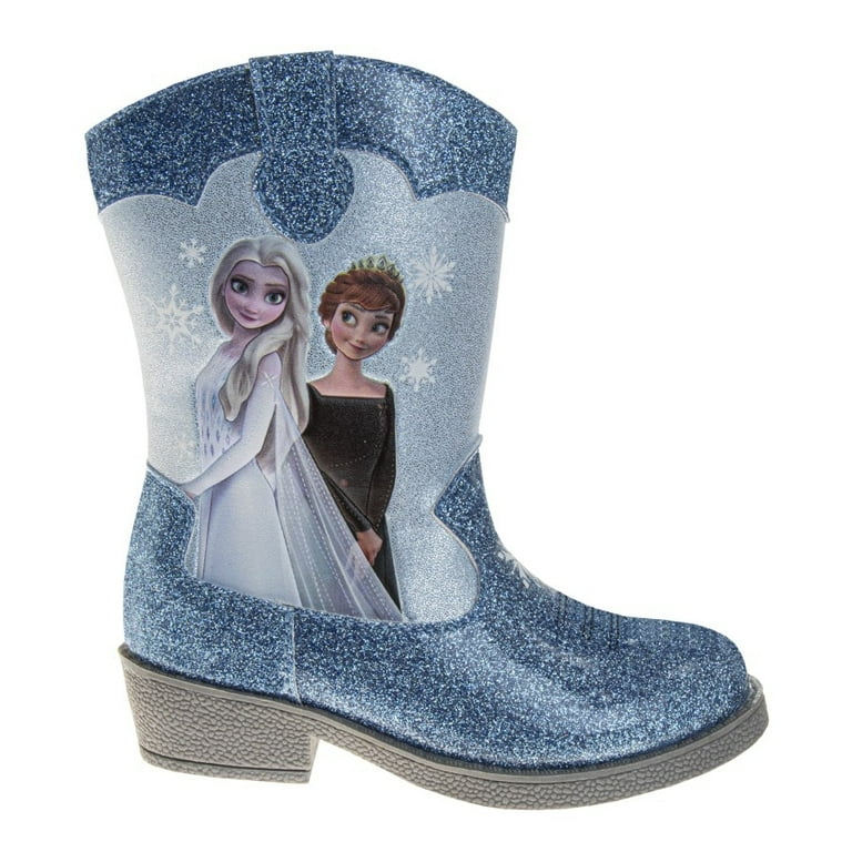 Disney Frozen Girls Anna and Elsa Western Cowgirl Boots. Toddler Little Kids Blue Size 11 Walmart