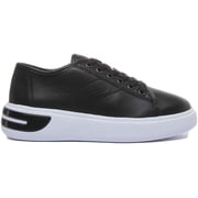 Geox D Ottaya Womens Chunky Sole Lace Up Sneakers In Black Size 8