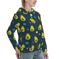 thumbnail image 6 of Lsque Avocado in Space Pattern Casual Women's Hoodie,Hooded Sweatshirt with Kangaroo Pocket,Pullover Hoodie with Eye-catching Drawstrings-, 6 of 7