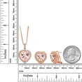 thumbnail image 2 of Gem Stone King 14.13 Ct Peach Nano Morganite 18K Rose Gold Plated Silver Pendant with Chain Earrings Set, 2 of 3