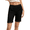 Black, variant on Women Knit Silk Pettipants Half Slips Shorts Mulberry Silk Split Skirt Lace Trim Culotte Slip Bloomers