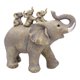 thumbnail image 5 of Estatua de elefante, figura decorativa, colección de resina moderna, adorno de escritorio para Amarillo gris, 5 of 9