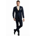 thumbnail image 2 of Men's Sean Alexander Suits Navy Blue Slim Fit Vested Suit From Size 46 Regular, 2 of 2