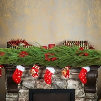 Extra Long Bendable Christmas Garland - Lifelike Pine Branches for Wreaths/Doors/Wedding Decor (70in Faux Evergreen with Wire Frame)