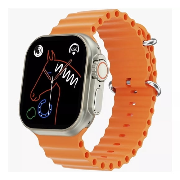 Reloj Smartwatch Fralugio Iw8 Ultra Lujo 2.16 HD Naranja