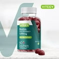 thumbnail image 6 of VITEEY Biotin Gummies 5,000 mcg, Hair Skin and Nails Vitamins, Raspberry Flavor, 60 Ct, 6 of 8