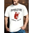 thumbnail image 1 of NWT Pendleton Whisky Leter Buck Animal Unisex T-Shirt Tee For Adult, Men, Women, Teen, Teenager, Adolescent, Youth., 1 of 4