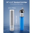 thumbnail image 4 of VEVOR Whole House Water Filter Replacement Cartridge, 4.5" x 20" CTO Carbon Block, Replacement Filter for 3-Stage Whole Home Water Filtration System, Reduce Chlorine, Bad Taste, Odor, 4 of 9