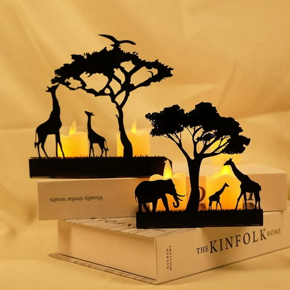 Metal Candle Holder Home Decoration European Wrought Iron Candle Holder Elephant and Deer Metal