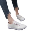 thumbnail image 3 of NOKIO Womens Flats with Synthetic Leather,Classic White Flats Shoes, Women Casual Shoes Fashion Simple Solid Color Comfortable Flat Non Slip Light Sole Casual Shoes, 3 of 9