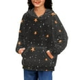 thumbnail image 2 of DISNIMO Galaxy Star Hoodies for Girls Black Hoodie Size 6-7 Kids Streetwear Hoodie Sweatshirt for Girls and Boys Hooded Pullover Sweatshirts for Chidren Soft Clothing, 2 of 7