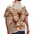 thumbnail image 2 of Butterfly Fission Diagram Men's Casual Poplin Button Down Short Sleeve Shirts for Summer Beach - Unisex, 2 of 6