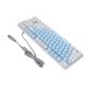 thumbnail image 3 of Teclado mecánico para juegos, interruptor azul de 87 teclas, retroiluminación RGB, Teclado mecánico con cable USB para PC, portátil, computadora de escritorio, azul y blanco, 3 of 5