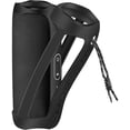 thumbnail image 3 of Silicone Case for JBL FLIP 5 Waterproof Portable Bluetooth Speaker with Shoulder Strap and Carabiner (Black), 3 of 7