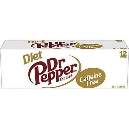 Dr Pepper Caffeine Free Diet Soda 12 oz Cans, 12 pk