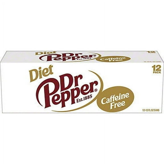 Dr Pepper Caffeine Free Diet Soda 12 oz Cans, 12 pk