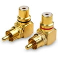 thumbnail image 2 of Cable Matters 2-Pack Right Angle RCA Adapter, 90 Degree RCA Adapter, 2 of 7