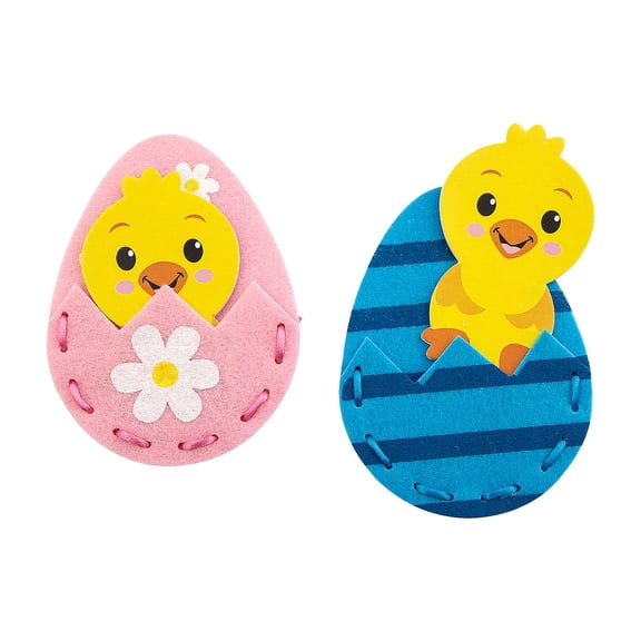 Fun Express Easter Eggs & Chicks Lacing Craft Kit - Makes 12