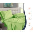 thumbnail image 3 of SGI Bedding 600 TC Egyptian Cotton Bed Sheet Set - Wyoming King Size Sheets 600 Count Sheets Soft, Durable Sheets Cotton Sheets in 600 TC 18" Deep, Sage Stripe, 3 of 8