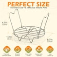 thumbnail image 2 of ReLuien Stainless Steel Steamer Rack,Trivet for Instant Pot 6 Qt and 8 Qt,Steamer Rack with Handle,Fit Pressure Cooker, 2 of 7