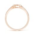 thumbnail image 2 of ANGARA Natural Composite Diamond Heart Bypass Ring in 14K Rose Gold for Women (Size-0.9mm| Color-H| Clarity-SI2) | April Birthstone, Anniversary, Jewelry Gift for Women | Natural Diamond Ring, 2 of 9