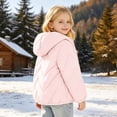 thumbnail image 5 of Uobin Girls -Lined Hooded Parka Jacket, Mid-Length Winter Coat with Zip Pockets for Kids Outdoor, 5 of 7