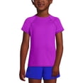 thumbnail image 3 of Lands' End Girls Chlorine Resistant Short Sleeve Crew Neck UPF50 Rash Guard, 3 of 3