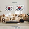 thumbnail image 4 of Elephant Stock Silky South Korea Flag Wall Art - Horizontal Canvas Wall Art - Living Room Wall Decor - Flags Canvas - Gray And Brown Decor - 39" x 26", 4 of 8