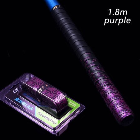1.8m Thicken Tennis Squash Racket Windings Over Bicycle Handle Keel Design Sweat Absorbed Grip Tape Anti-slip Band Fishing Rod Sweatband PURPLE