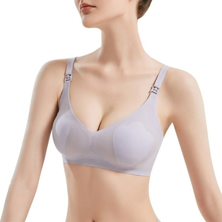 Sngxgn Women s No Side Effects Underarm and Back-Smoothing Comfort Wireless Lightly Lined T-Shirt Bra(Light Blue 36)