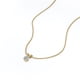 thumbnail image 3 of Collar con Colgante de Diamante Redondo Solitario JeenMata 0,33 Quilates Bañado en Oro Amarillo de 18 K sobre Plata, 3 of 5