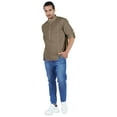 thumbnail image 2 of Atasi Chemise Henley Indienne pour Hommes Manches Longues Col Mandarin Court Kurta Décontracté, 2 of 7