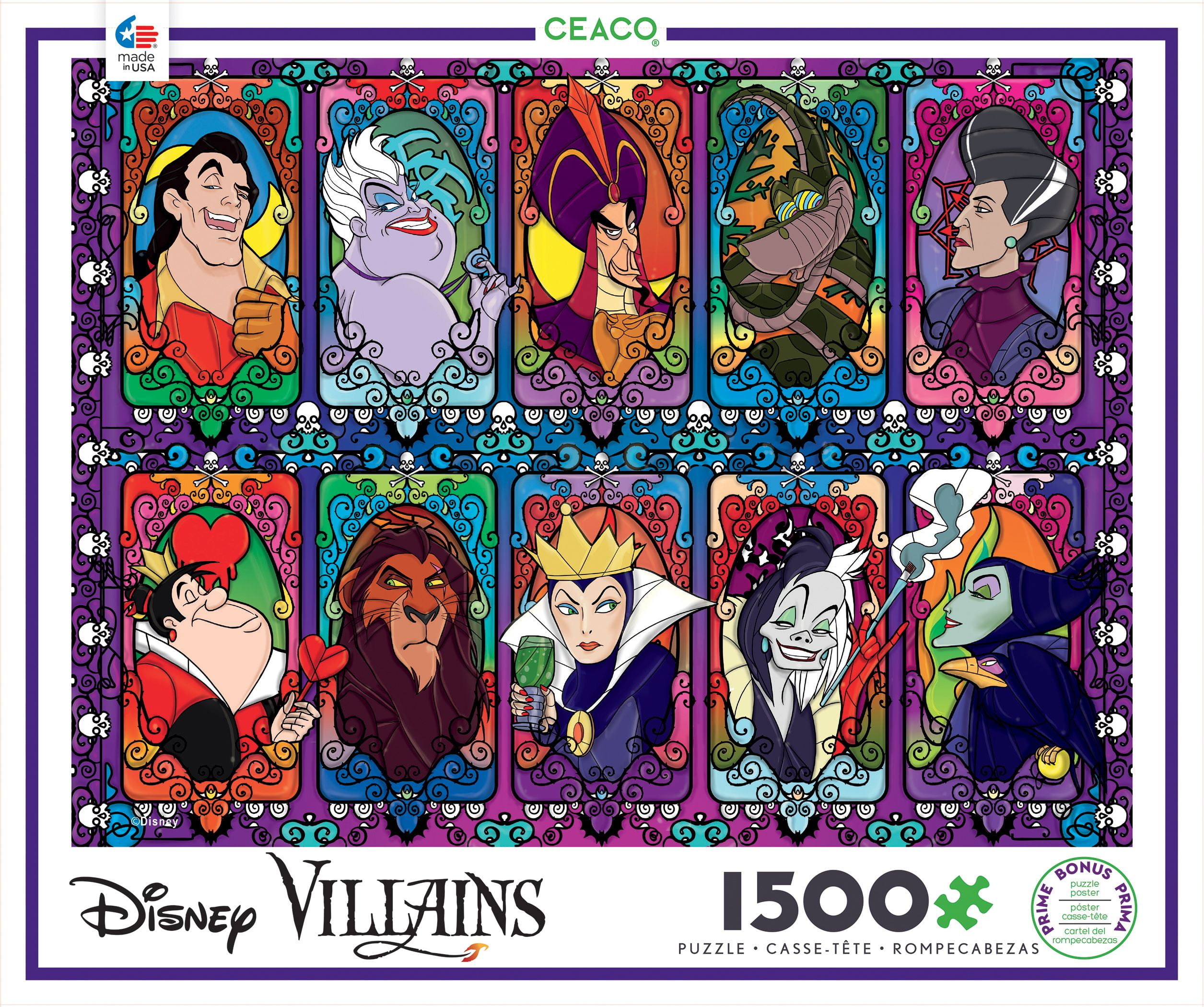 Disney Villains 1500 Piece Jigsaw Puzzle Ceaco FAST FREE SHIPPING NEW 